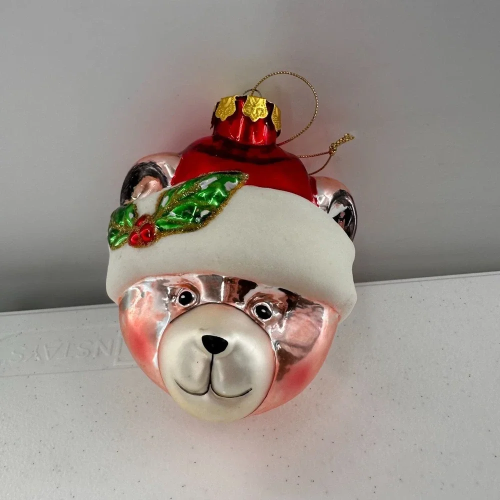 Vintage Christmas Ornaments Teddy‎ Bear Glass Snowman Santa Felt Plush Retro